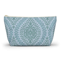 Mumbai Lace Accessory Pouch w T-bottom in Aqua